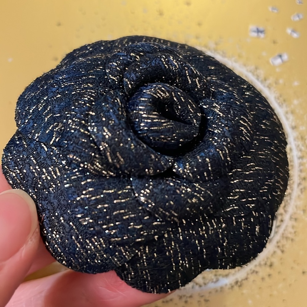 Authentic Chanel Fabric Camellia Flower